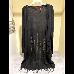 Buckle distressed sweater